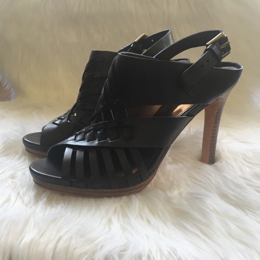 Coach leather heels size 8 M